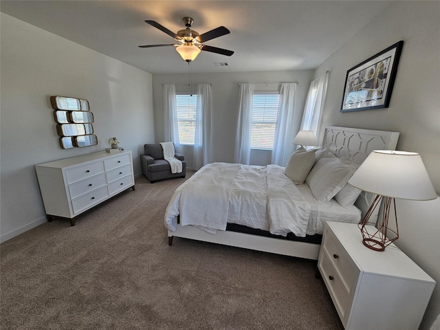 1836 Summer Aura, Mesquite, TX 75181 - bedroom featuring dark colored carpet and ceiling fan