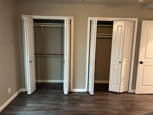 3837 Burning Tree Ln, Garland, TX 75042 - spare room featuring baseboards and dark wood finished floors