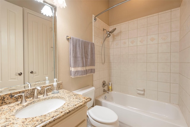 906 Glen Rose Dr, Allen, TX 75013 - full bathroom featuring toilet, vanity, and shower / bathtub combination
