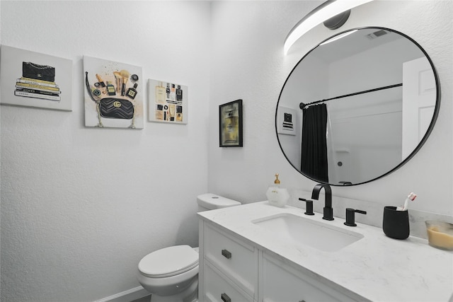 121 Collett Ct, Weatherford, TX 76088 - full bathroom with vanity, toilet, and a shower with shower curtain