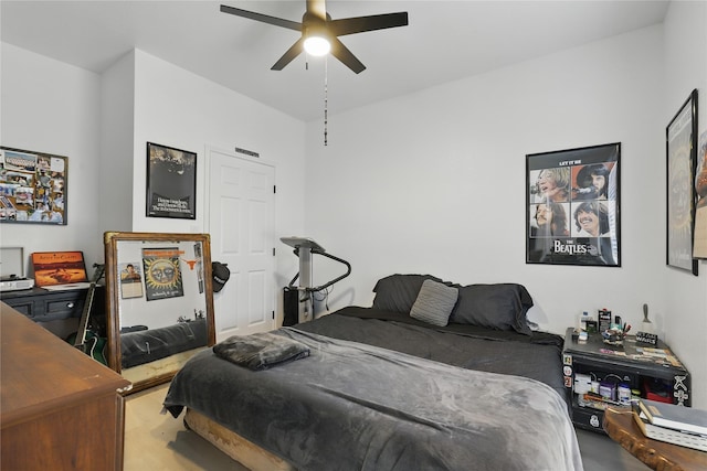 121 Collett Ct, Weatherford, TX 76088 - carpeted bedroom featuring ceiling fan