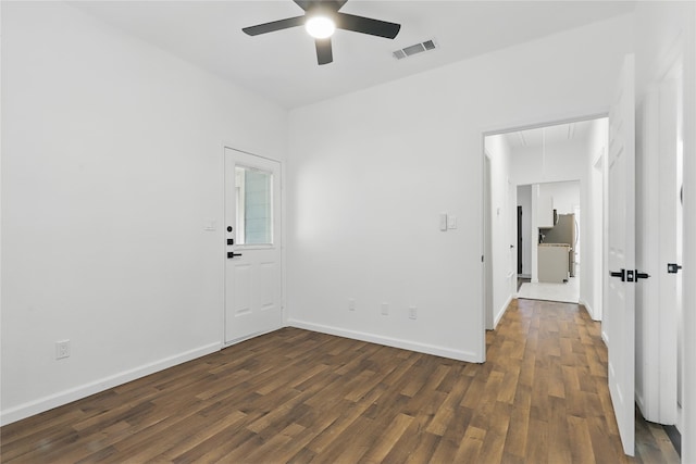 121 Collett Ct, Weatherford, TX 76088 - spare room featuring attic access, ceiling fan, wood finished floors, and baseboards