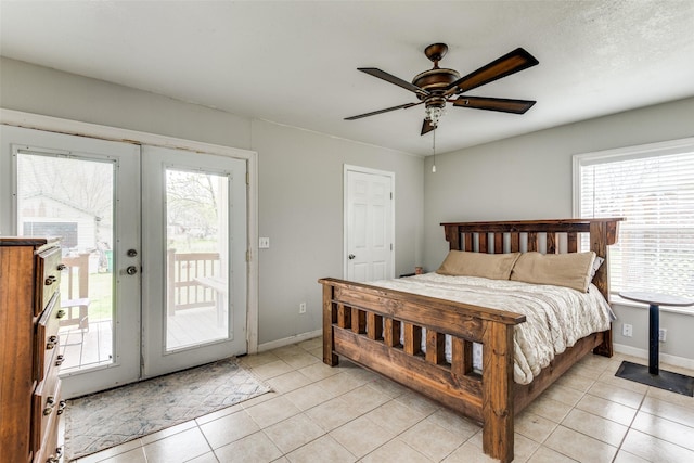409 N Arizona, Celina, TX 75009 - bedroom with access to exterior, multiple windows, and light tile patterned floors