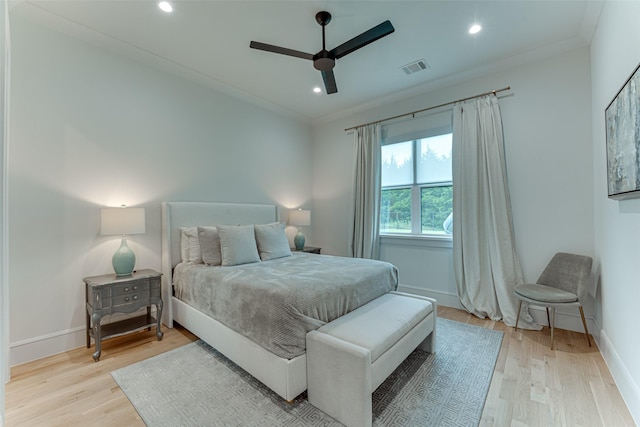 121 Sawgrass Dr, Heath, TX 75032 - bedroom featuring wood finished floors, recessed lighting, and ceiling fan