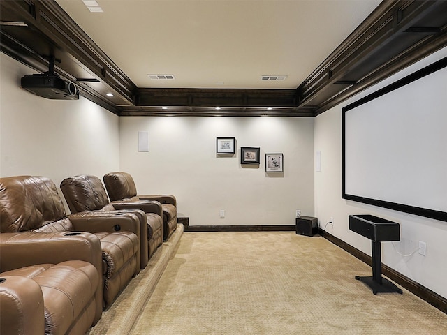 3644 Benchmark Ln, Frisco, TX 75034 - home theater featuring crown molding and light colored carpet