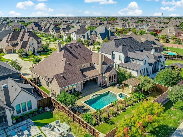 3644 Benchmark Ln, Frisco, TX 75034 - aerial view of residential area featuring a pool area