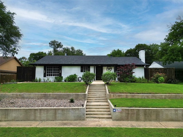 1635 W Pentagon Pkwy, Dallas, TX 75224 - ranch-style house featuring stairs and a chimney