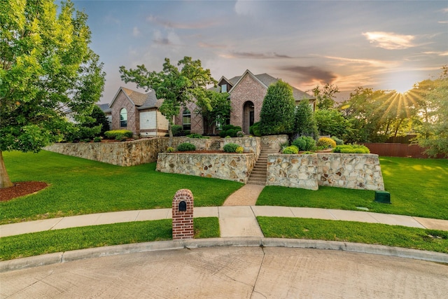 437 Monarch Hill Ct, Keller, TX 76248 - view of front of home with brick siding and stairs
