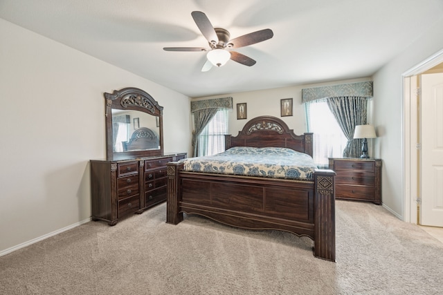 1035 Sadie St, Forney, TX 75126 - bedroom with light carpet, a ceiling fan, and baseboards