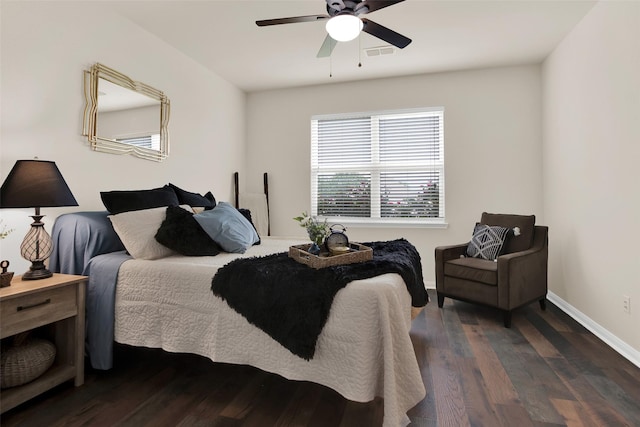 1303 Clegg St, Howe, TX 75459 - bedroom with wood finished floors, baseboards, and ceiling fan