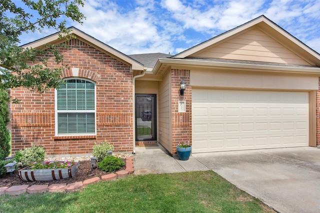 1303 Clegg St, Howe, TX 75459 - single story home with brick siding, concrete driveway, and a garage