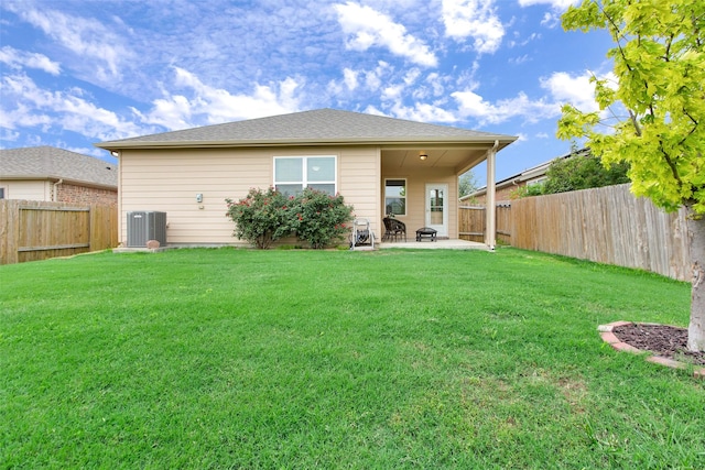 1303 Clegg St, Howe, TX 75459 - back of property featuring a patio area and cooling unit