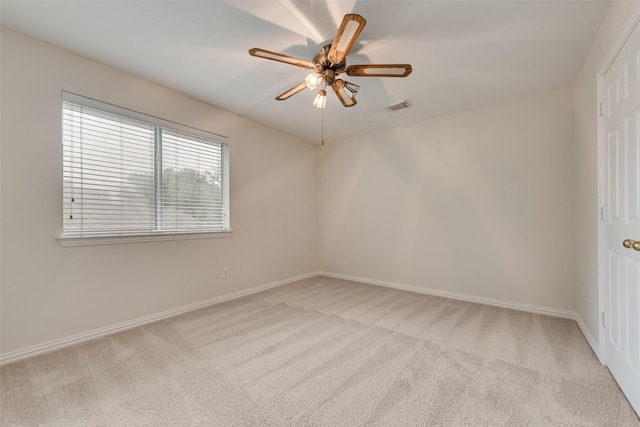 3232 Kent Dr, Flower Mound, TX 75022 - spare room with light carpet and ceiling fan