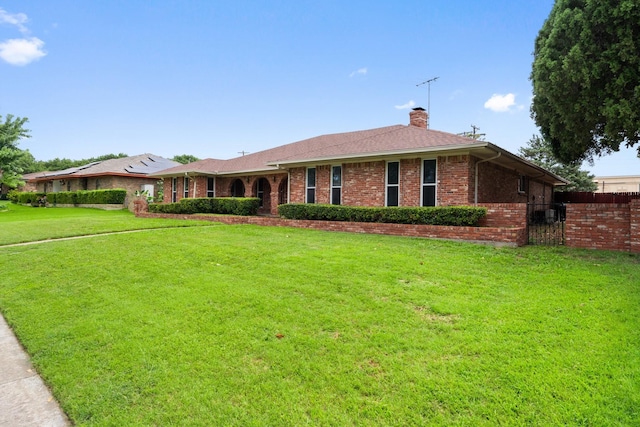 110 S Capri Dr, Duncanville, TX 75116 - ranch-style house with brick siding, a chimney, and roof with shingles