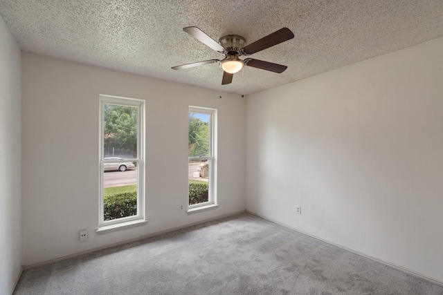 110 S Capri Dr, Duncanville, TX 75116 - empty room featuring carpet, ceiling fan, and a textured ceiling