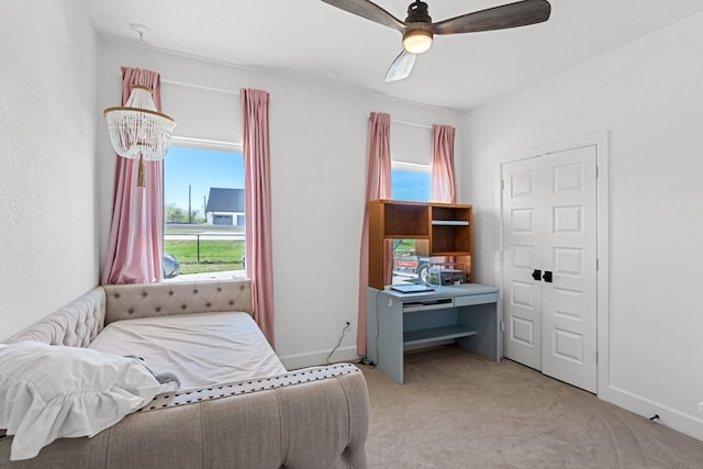 7954 Lax Dr, Fort Worth, TX 76126 - bedroom featuring multiple windows, light colored carpet, and baseboards