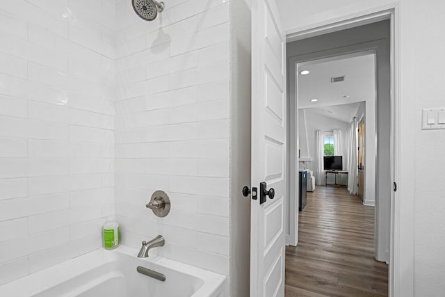 7954 Lax Dr, Fort Worth, TX 76126 - full bathroom with wood finished floors and shower / washtub combination