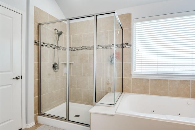 3118 Oak Crest Dr, Royse City, TX 75189 - bathroom with a tub with jets and a shower stall