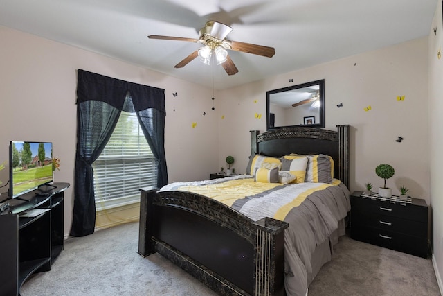 300 Burtonwood Cir, Ovilla, TX 75154 - bedroom featuring light carpet and ceiling fan