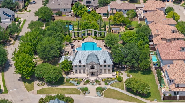 6208 Jacqueline Dr, Plano, TX 75024 - aerial view of residential area featuring a pool area