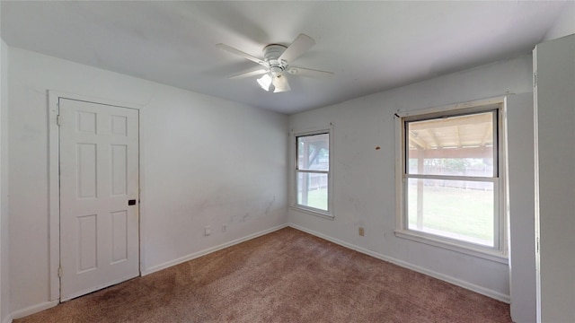 10502 Aledo Dr, Dallas, TX 75228 - empty room featuring carpet, ceiling fan, and baseboards