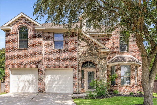 7500 Archer Way, Mckinney, TX 75072 - view of front of property with brick siding, a garage, and driveway