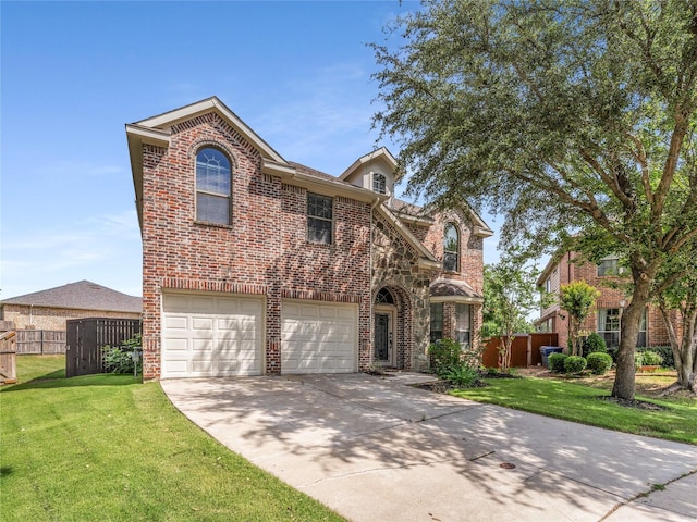 7500 Archer Way, Mckinney, TX 75072 - traditional-style house featuring brick siding, an attached garage, and concrete driveway
