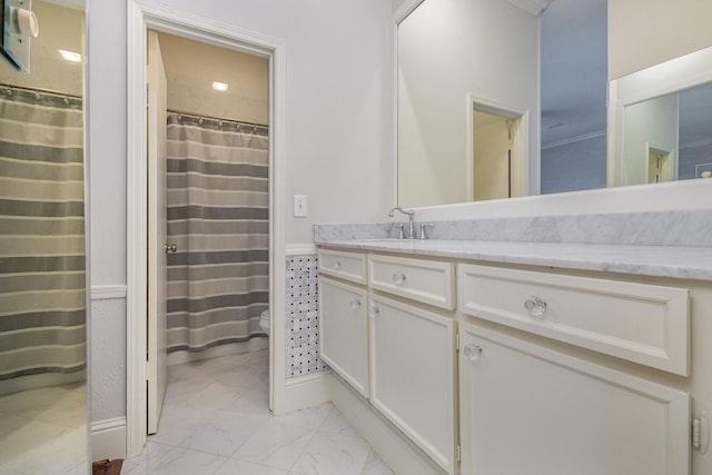 10416 High Hollows Dr Unit 232, Dallas, TX 75230 - bathroom with vanity and marble finish floors