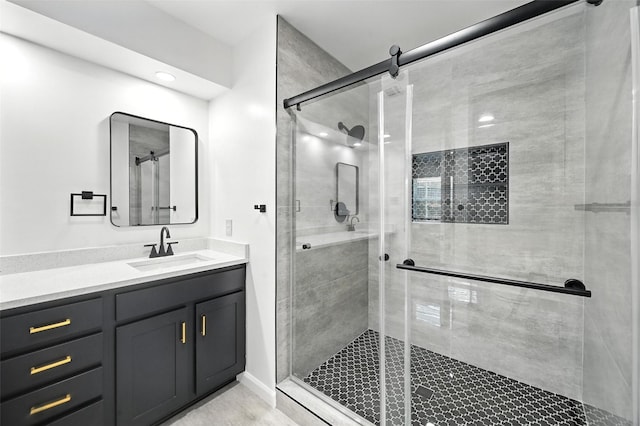 2005 Stacey Ct, Arlington, TX 76013 - bathroom with a shower stall and vanity