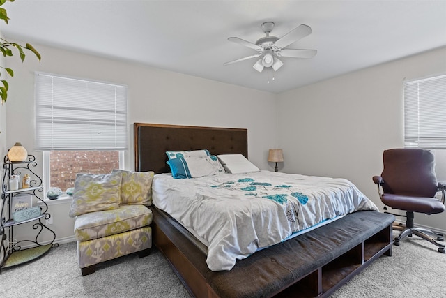 3328 Royal Crest Dr, Fort Worth, TX 76140 - bedroom featuring carpet flooring, baseboards, and ceiling fan