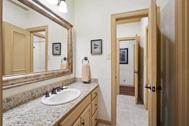 508 Moraine Way, Heath, TX 75032 - bathroom featuring vanity and tile patterned floors