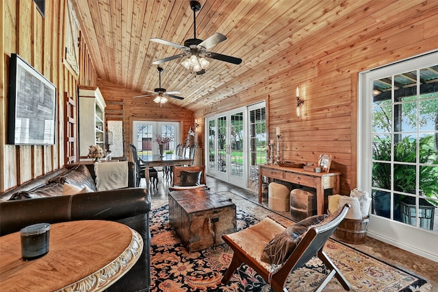 4920 County Road 179, Celina, TX 75009 - sunroom featuring french doors and vaulted ceiling