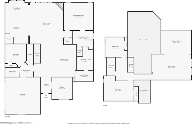 7431 Bald Cypress Dr, Ovilla, TX 75154 - view of property floor plan