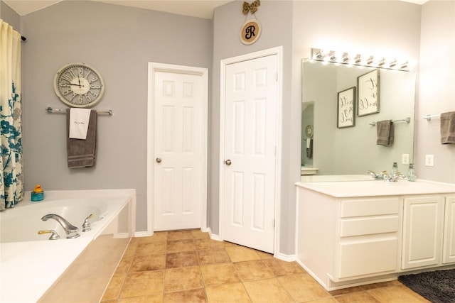 4405 Vista Meadows Dr, Fort Worth, TX 76244 - bathroom with vanity and a garden tub