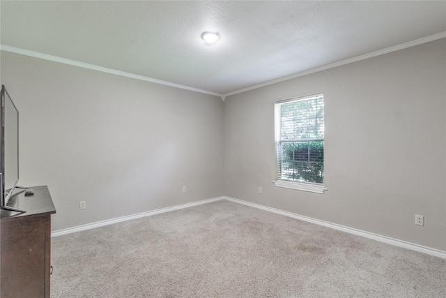 10763 Nix Ln, Whitehouse, TX 75791 - spare room featuring crown molding, carpet floors, and baseboards