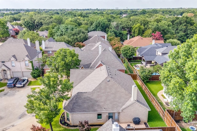 1908 Thompson Ct, Flower Mound, TX 75028 - aerial view of residential area with a forest