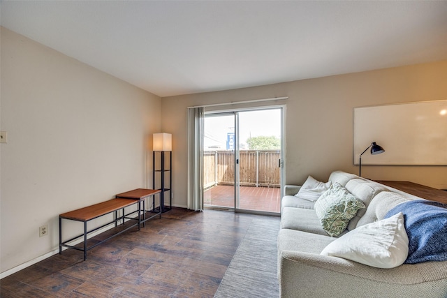 12834 Midway Rd Unit 1105, Dallas, TX 75244 - living area featuring wood finished floors and baseboards