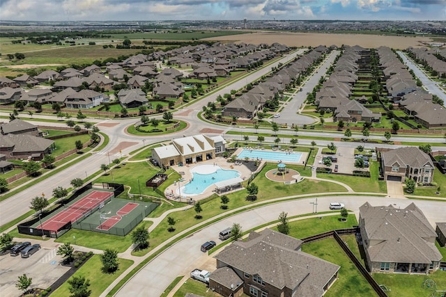 4224 Wood River Trl, Prosper, TX 75078 - aerial view of residential area with a pool area