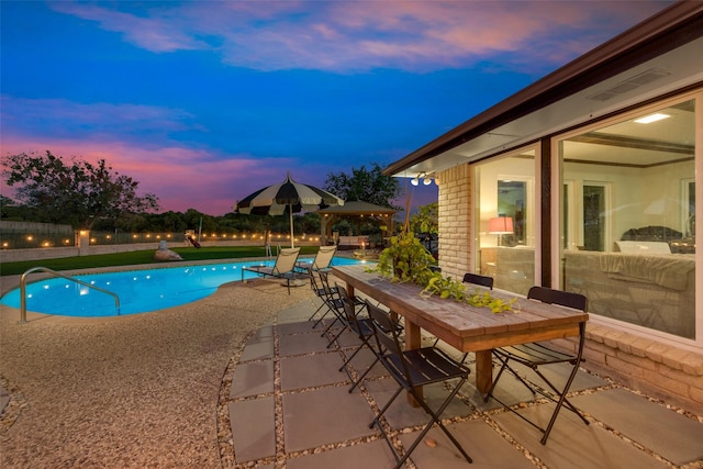 8608 Funtier Ct, Fort Worth, TX 76179 - outdoor pool featuring a patio area and a gazebo