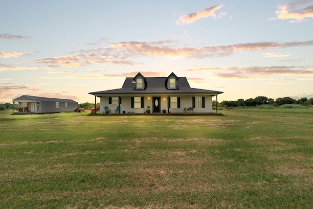 2600 Dave Angel Rd, Burleson, TX 76028 - farmhouse with covered porch and a front yard