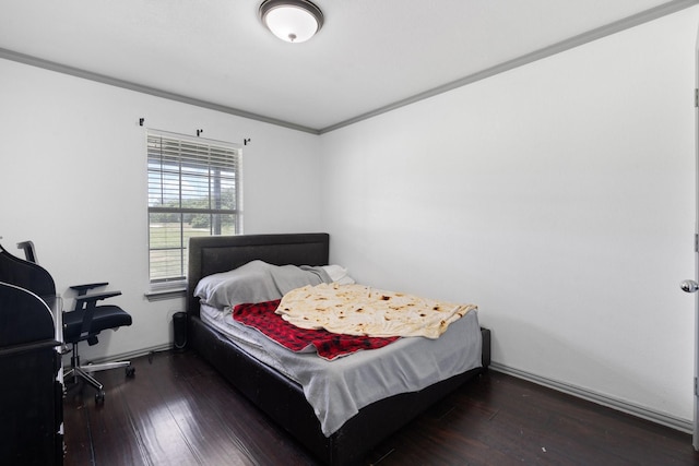 2600 Dave Angel Rd, Burleson, TX 76028 - bedroom featuring hardwood / wood-style flooring and ornamental molding