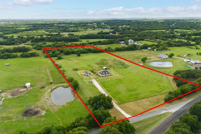 2600 Dave Angel Rd, Burleson, TX 76028 - view of rural area featuring property parcel outlined and a large body of water