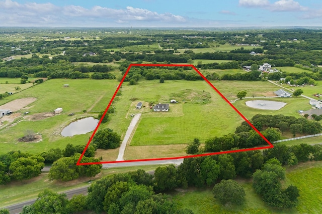 2600 Dave Angel Rd, Burleson, TX 76028 - overview of rural landscape with property boundaries highlighted