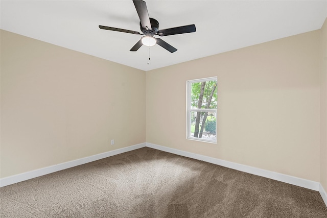 1024 N 45th St, Waco, TX 76710 - carpeted empty room with baseboards and ceiling fan