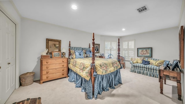 4708 Shady Ridge Ct, Fort Worth, TX 76109 - bedroom with carpet floors, recessed lighting, and a closet