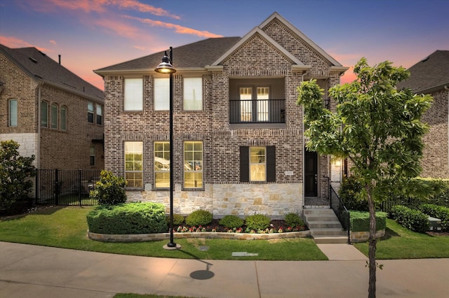 2451 S Gate Dr, Richardson, TX 75080 - view of front of house featuring a balcony and brick siding