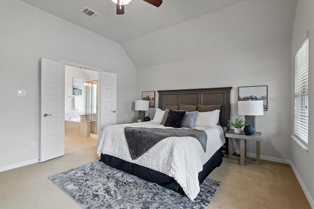 2451 S Gate Dr, Richardson, TX 75080 - bedroom featuring light colored carpet, multiple windows, lofted ceiling, and baseboards