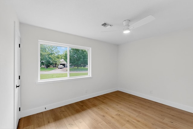 909 Dover Cir, Gainesville, TX 76240 - empty room with light wood-style floors, baseboards, and ceiling fan