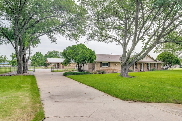 5501 Kara Ln, Parker, TX 75002 - view of front of house with brick siding and driveway