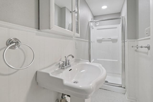 3620 W Biddison St, Fort Worth, TX 76109 - full bath featuring a shower stall and a sink